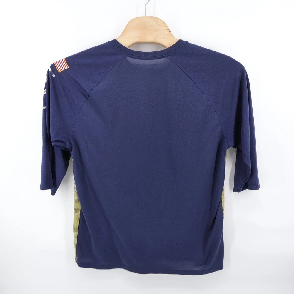 Nike‎ Dallas Cowboys Salute to Service Camo 3/4 Sleeve Shirt Navy Blue Mens XL